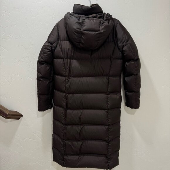 Eddie Bauer Seattle Brown Long Down Parka Coat Puffer Hood Women's Small - Picture 10 of 15